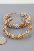 Final Sale Bejeweled Tube Hoop Earrings