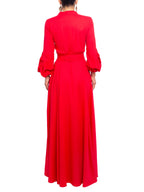 "Skipper - Red" Maxi Button-Down Dress