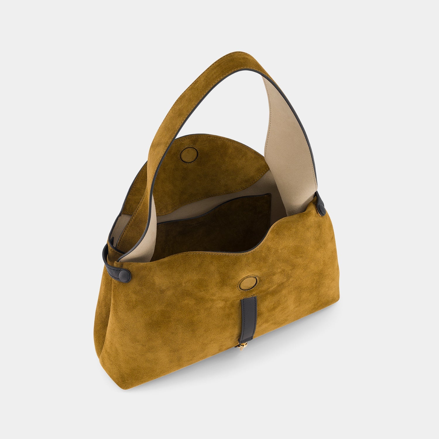 FLORENCIA PURSE - SUEDE SOFT CALF - MUSTARD BLACK