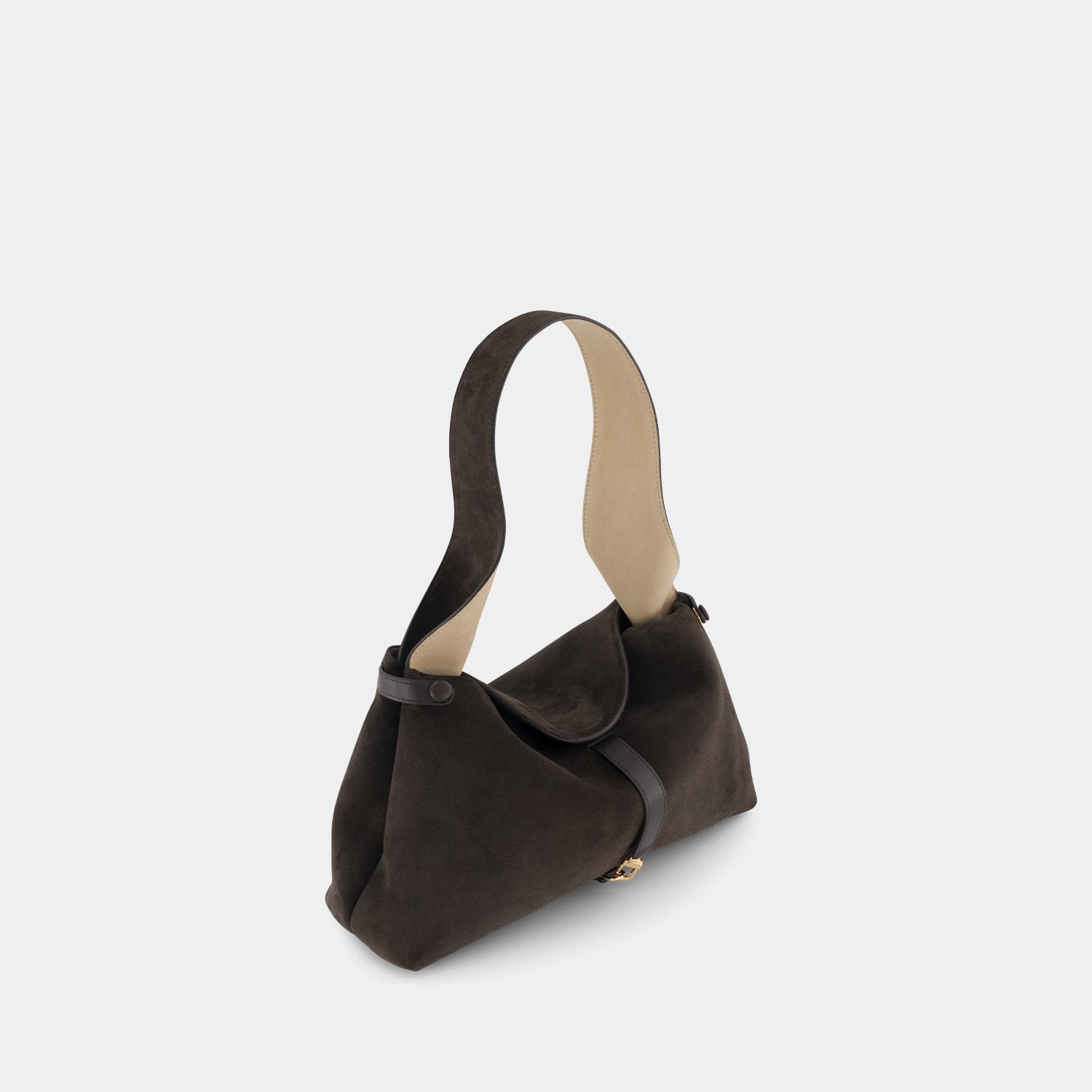 FLORENCIA PURSE - SOFT CALF SUEDE - EBONY