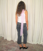 Tallulah skinny scarf in lilac crinkle chiffon