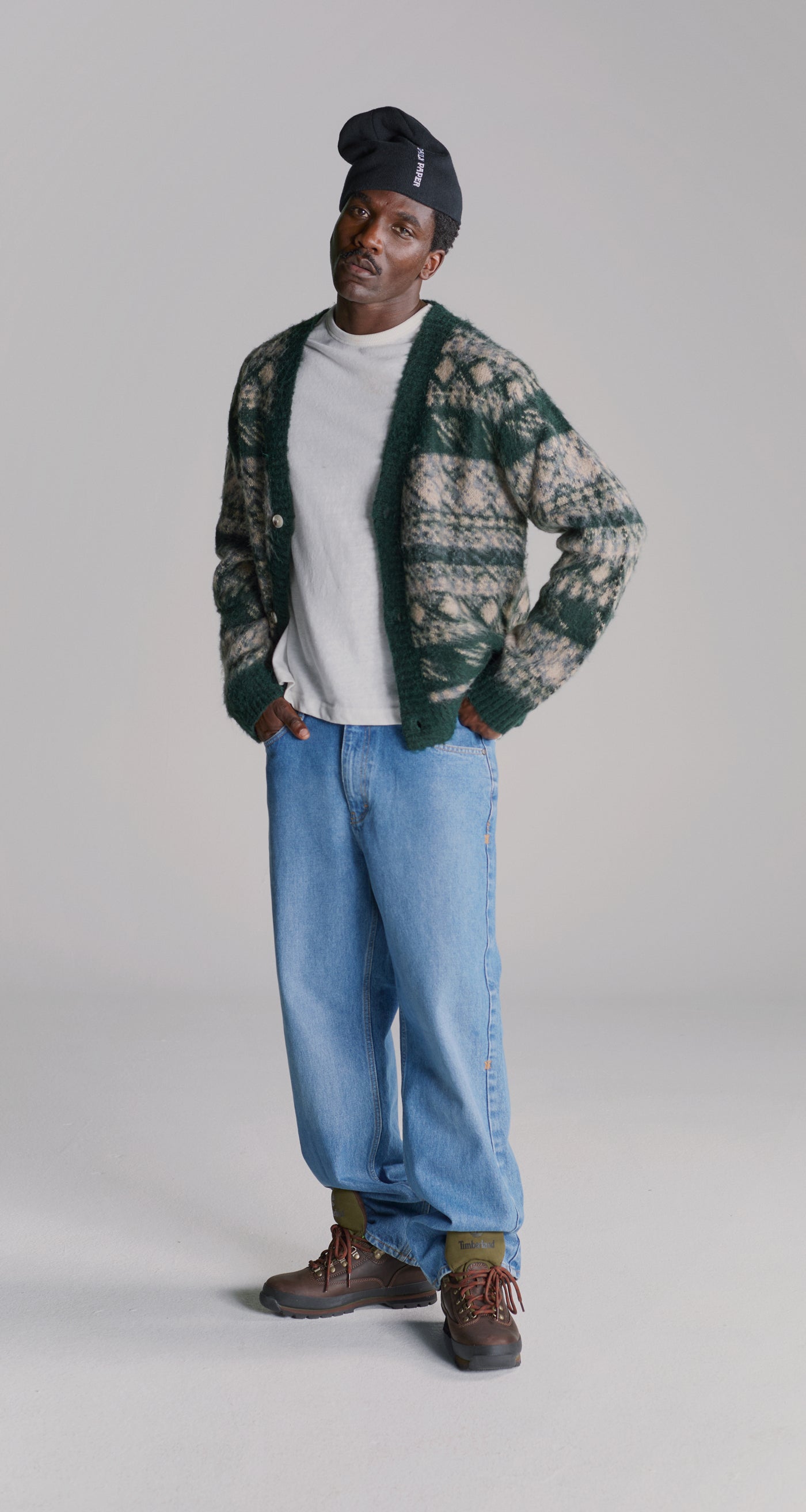 Multi Colored Pattern Check Cardigan