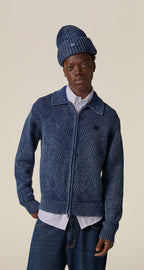 Indigo Knitted Washed Beanie
