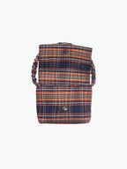 Francis shoulder bag in navy warped check