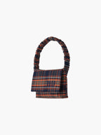 Francis shoulder bag in navy warped check