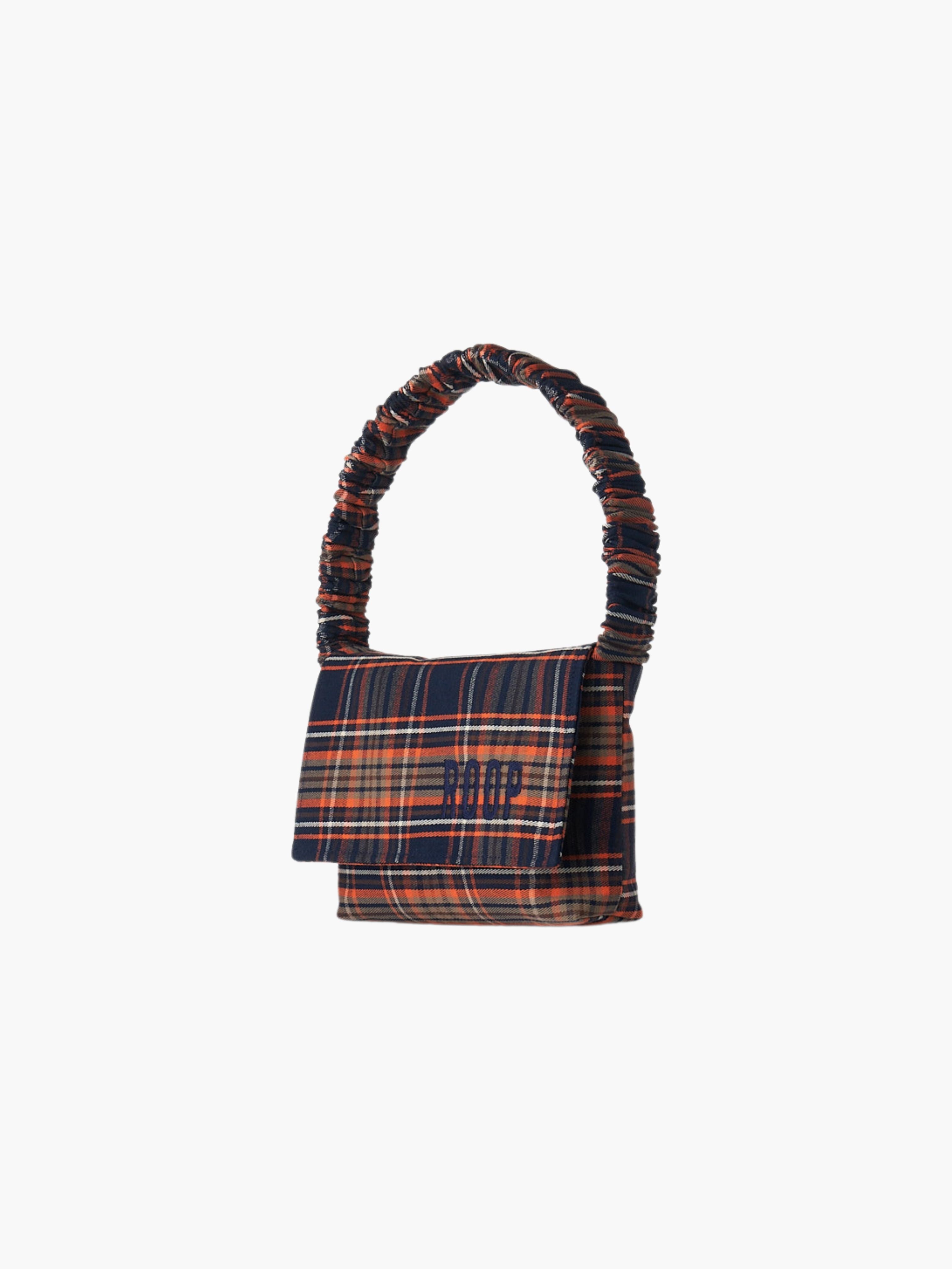 Francis shoulder bag in navy warped check