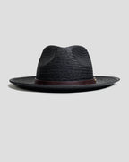 SG Geoffery Straw Fedora Hat – Black