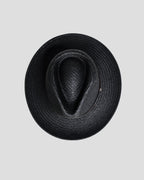 SG Geoffery Straw Fedora Hat – Black