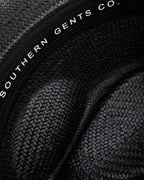SG Geoffery Straw Fedora Hat – Black