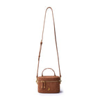 MINI SUEDE VANITY BAG - BROWN