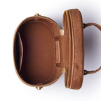 MINI SUEDE VANITY BAG - BROWN