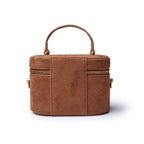 MINI SUEDE VANITY BAG - BROWN