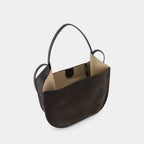 HELENE HOBO - SOFT CALF SUEDE - EBONY