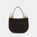 HELENE HOBO - SOFT CALF SUEDE - EBONY
