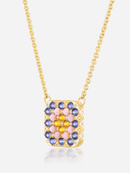 16-18" Granny Squares Pendant Necklace