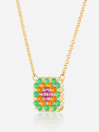 16-18" Granny Squares Pendant Necklace