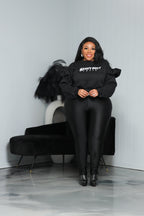 Black Ruffle Heavy Duty Sweatshirt