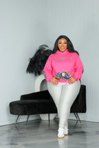 Pink Sequin CC Sweatshirt