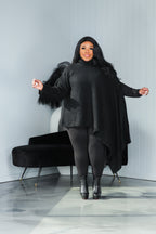 Black Asymmetrical Sweater