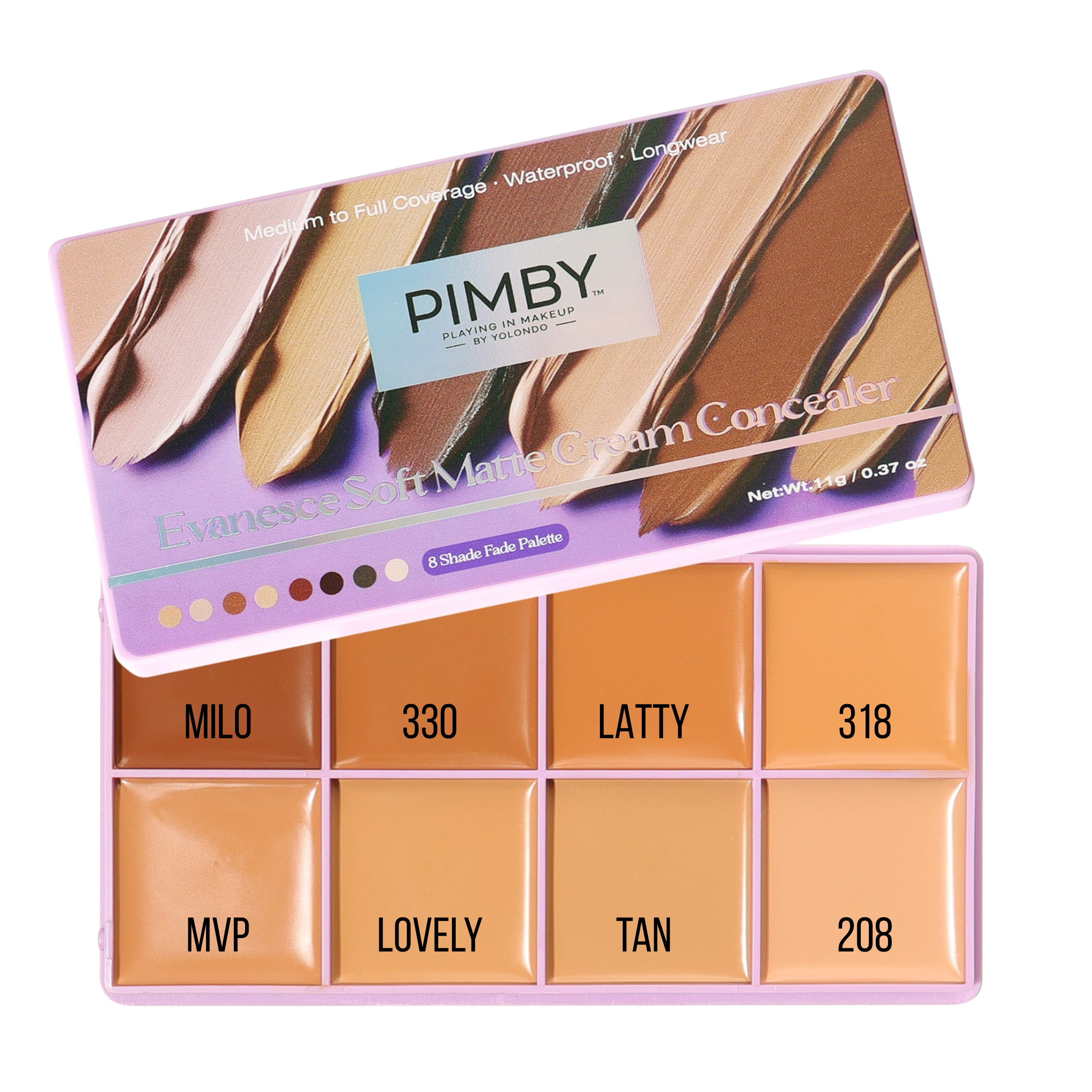 Evanesce Soft Matte Cream Concealer 8-Shade Fade Palette