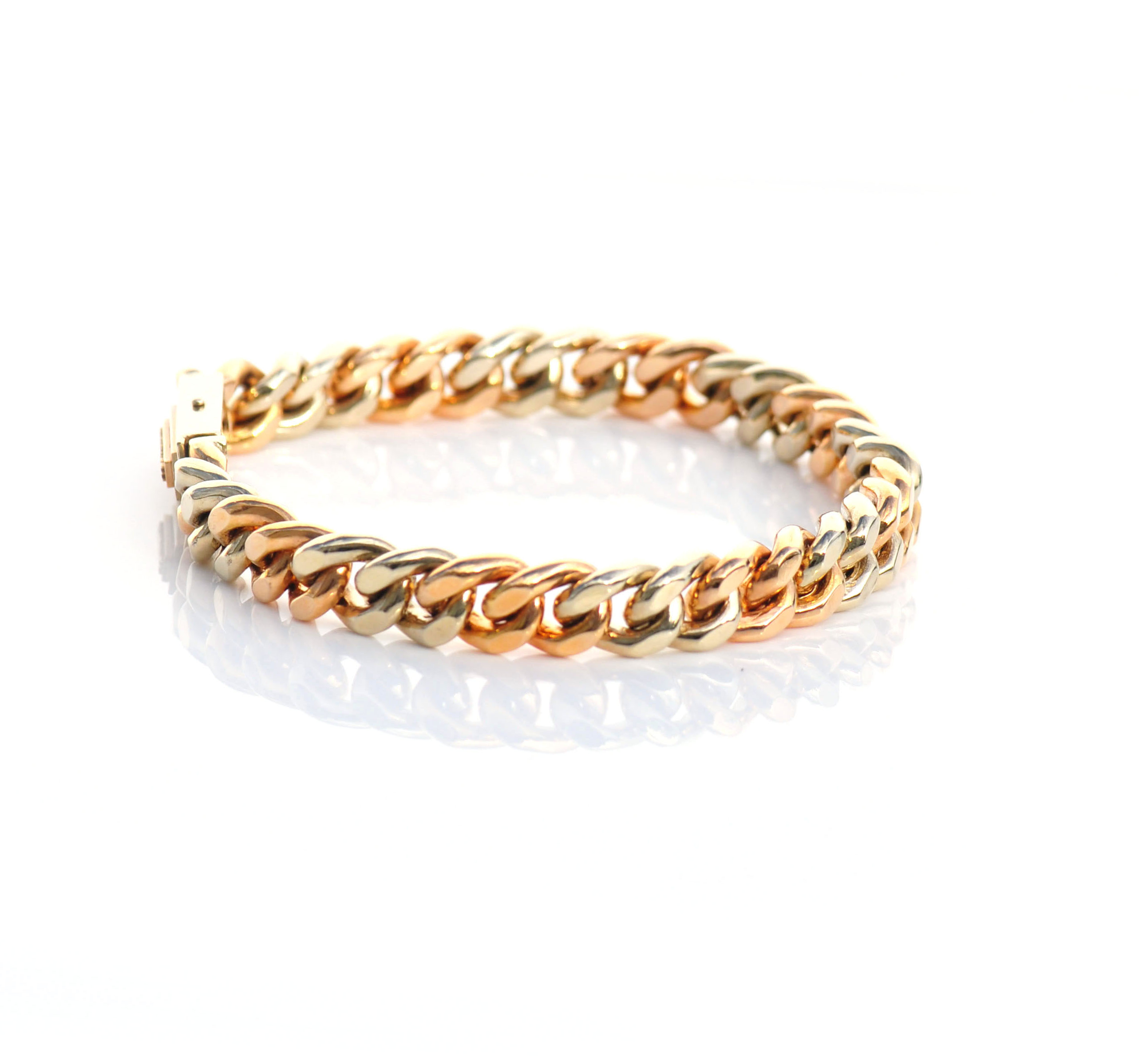 Aire 18K Two-Tone Gold Cuban Link Bracelet – Luxury Men’s Jewelry