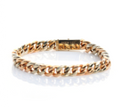 Aire 18K Two-Tone Gold Cuban Link Bracelet – Luxury Men’s Jewelry