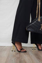 Selima- Black Patent Leather Heel Sandal (LOW STOCK)