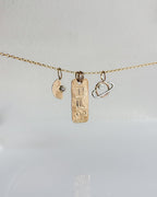 LUCINE// quarter moon pendant