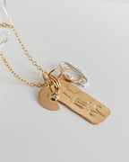 LUCINE// quarter moon pendant