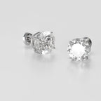 Diamond Stud Earrings - 2.50 Carats Each Ear
