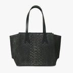 ADARA MISHA TOTE ANACONDA JET BLACK