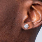 Diamond Stud Earrings - 2.50 Carats Each Ear
