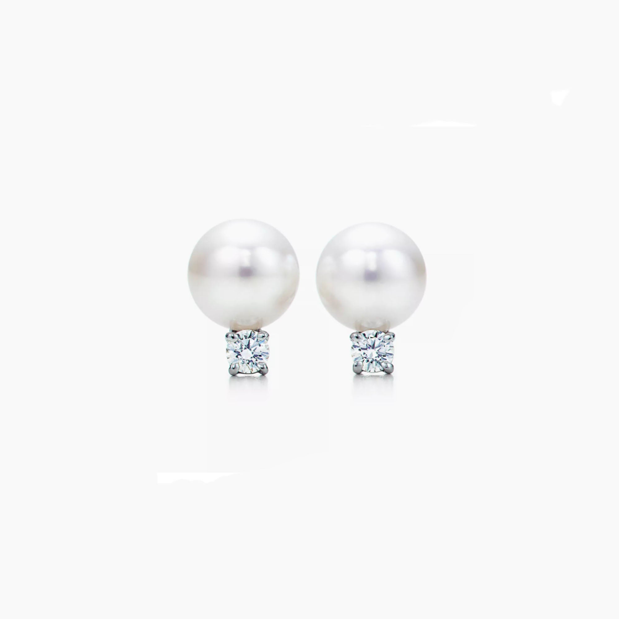 Cultured White Pearl Stud Earrings