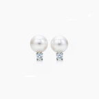 Cultured White Pearl Stud Earrings