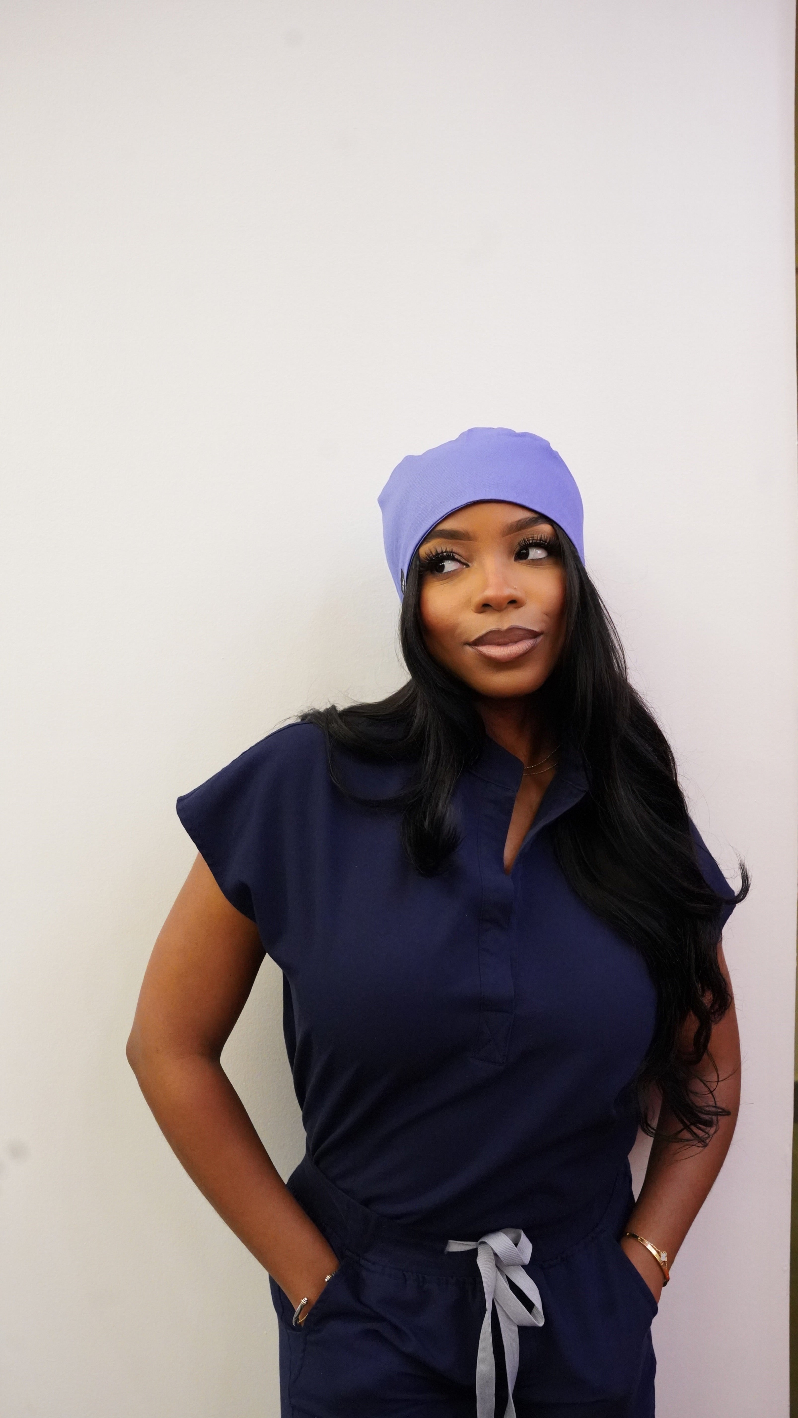 "Carry your Cross" satin lined classic scrub cap (plain)