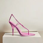 Mid Fuchsia Knotted 100mm Thong Sandals