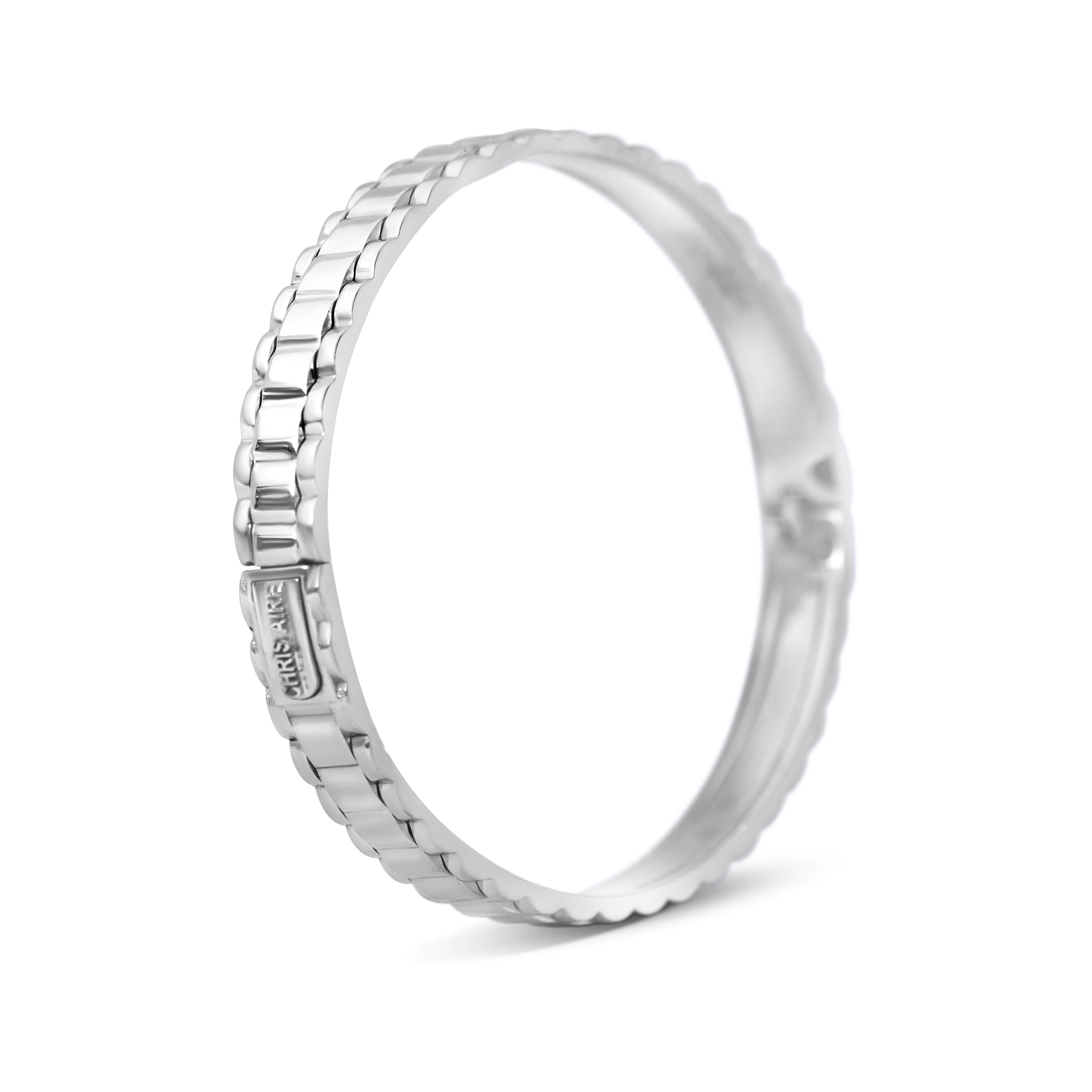 Miracle Bangle Bracelet 18-Karat Solid White Gold