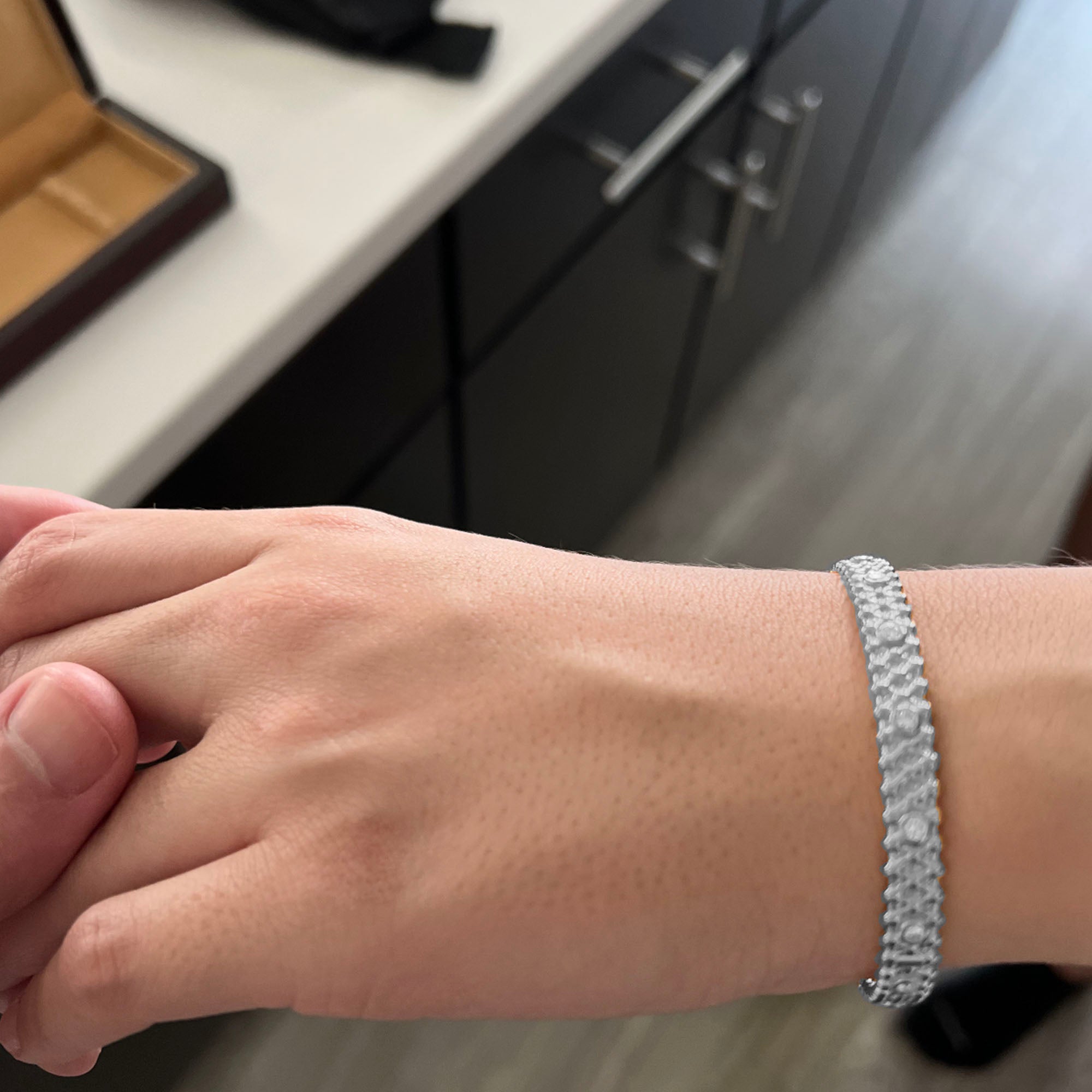 18K Gold Diamond Bangle – Only You