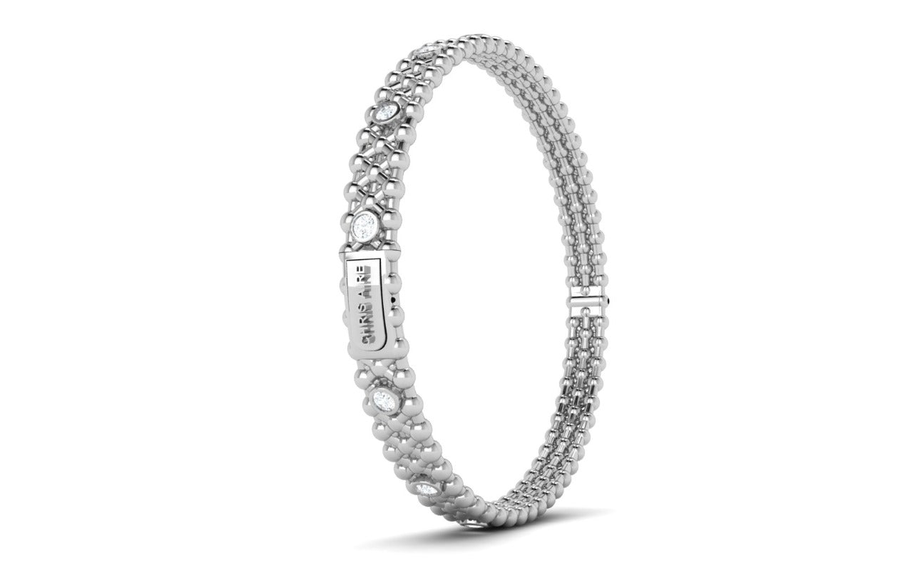18K Gold Diamond Bangle – Only You