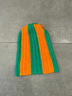 Persimmon and Malachite Crochet Beanie