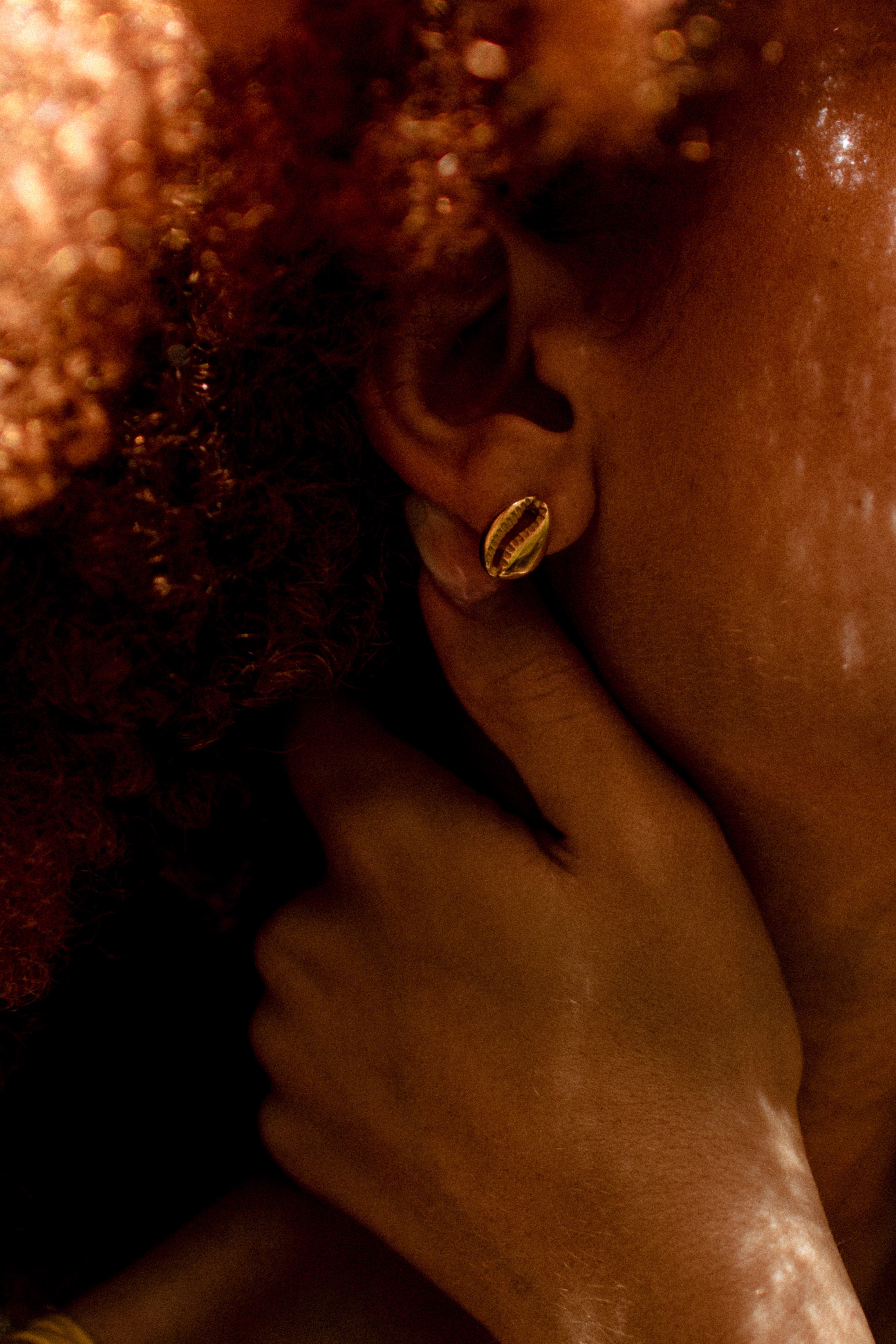 Cowrie Earrings Sterling Silver