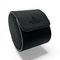 Black litchi leather single slot watch case
