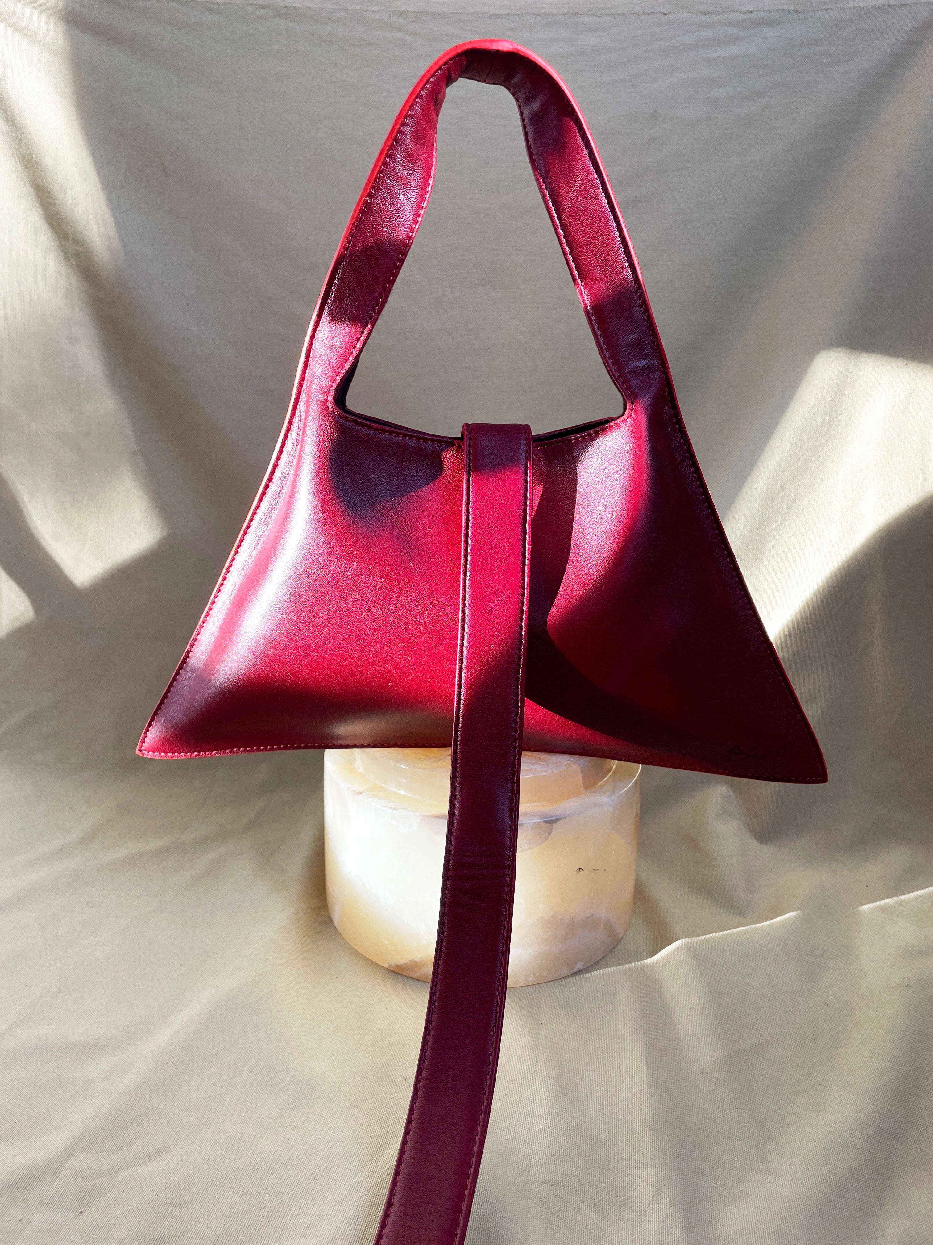Remy Pomegranate Leather Bag