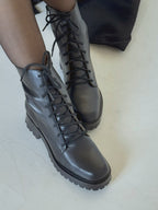 Roma Lace Up Boot in Black