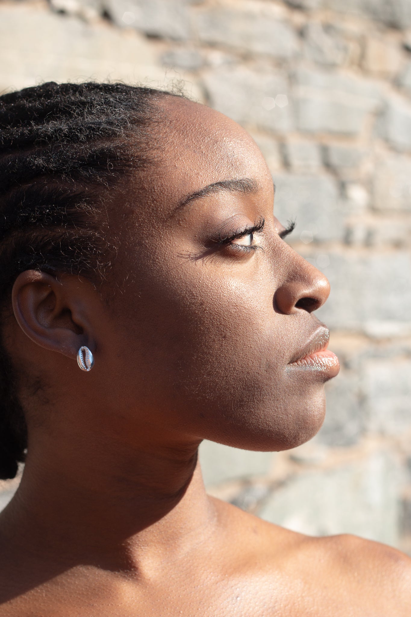 Cowrie Earrings Sterling Silver