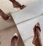 Mid Aurum Knotted 100mm Thong Sandals