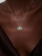 14kt Jade Marquise Eye of Protection Necklace