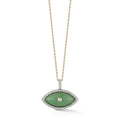 14kt Jade Marquise Eye of Protection Necklace
