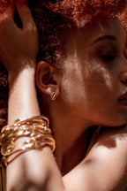 Cowrie Bangle 12k Gold