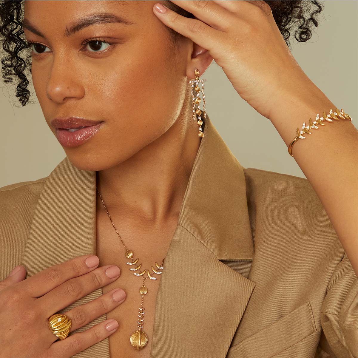 J+R Fine Tropical Tree Earrings